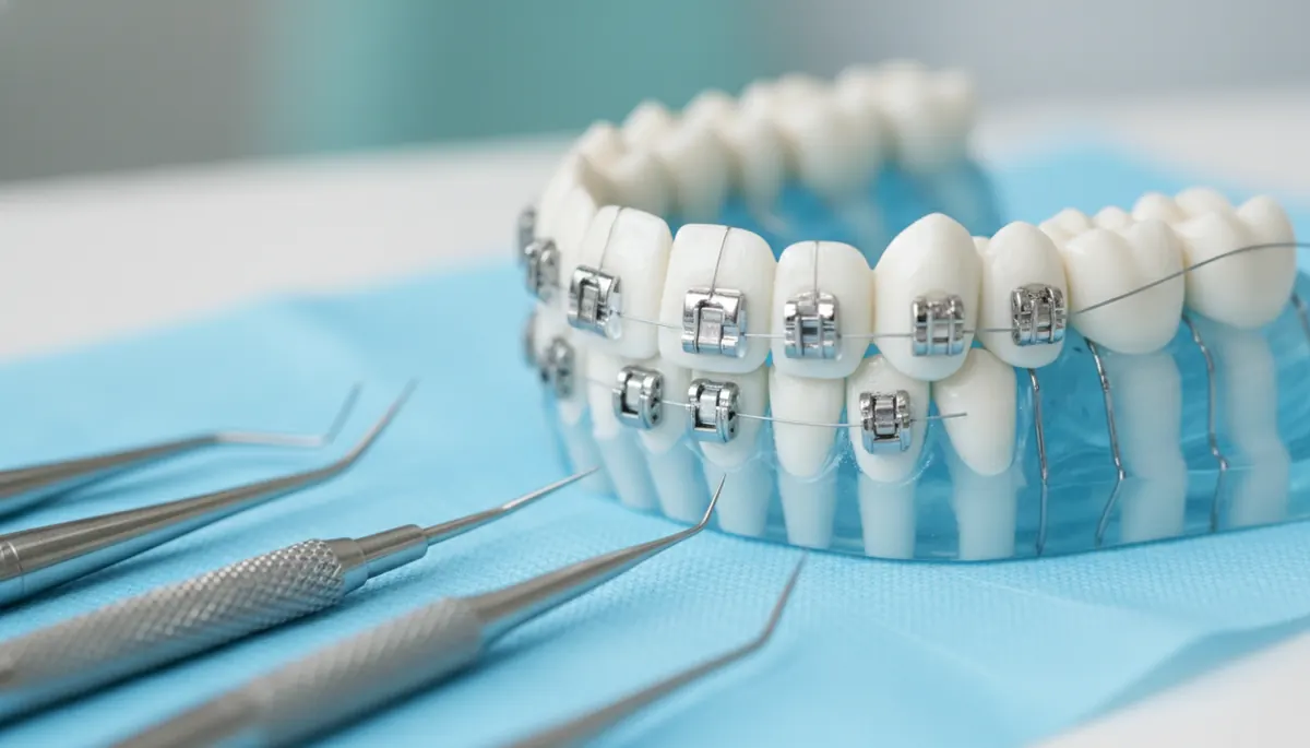 Detaliu clinic relevant pentru aparat dentar ceramic pret la cabinet stomatologic