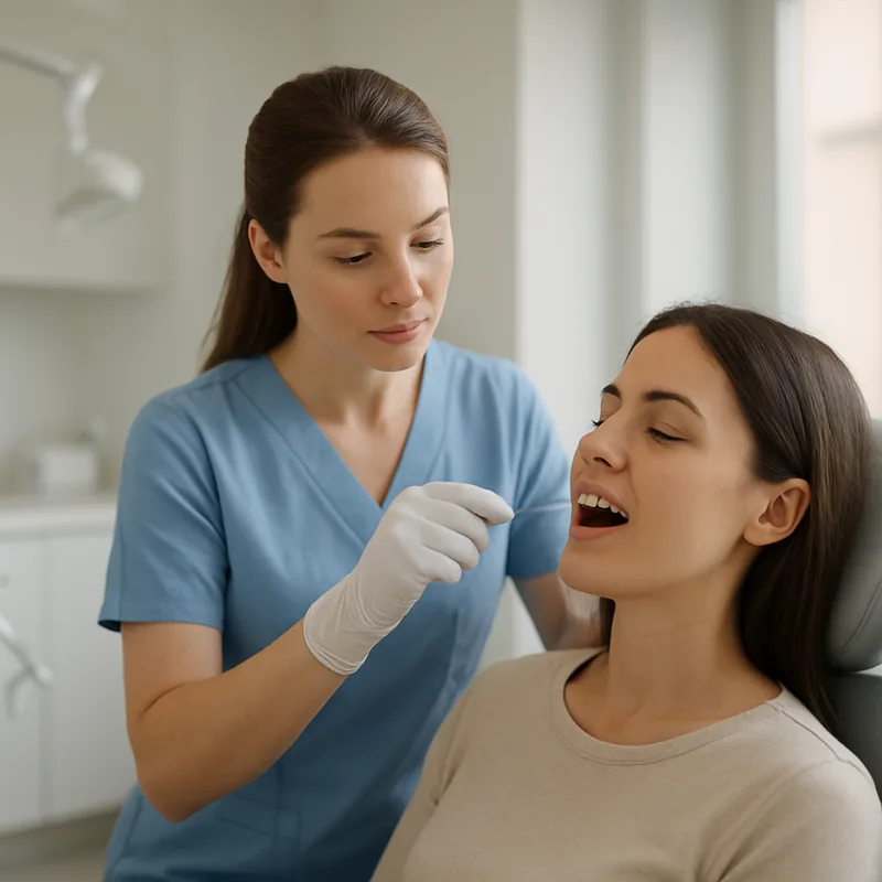 Folosirea corectă a aței dentare pentru curățarea spațiilor interdentare