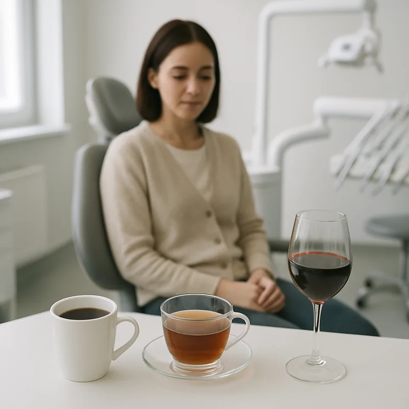 Băuturi cu pigment intens de amânat după igienizarea dentară: cafea, ceai negru și vin roșu