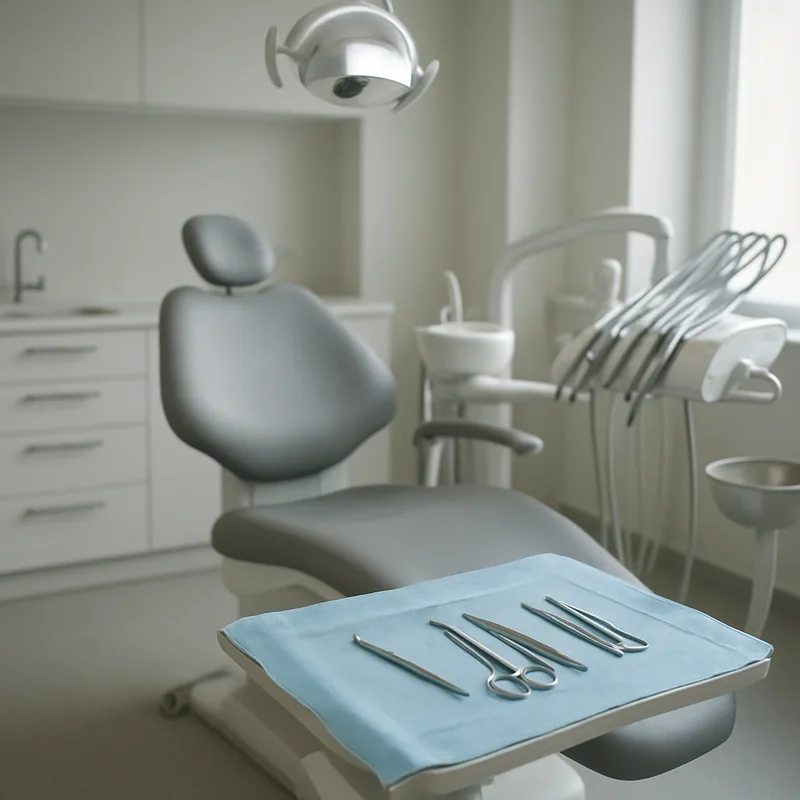 Cabinet de chirurgie orală cabinetul stomatologic pregătit pentru chistectomie cu enucleerea membranei chistice