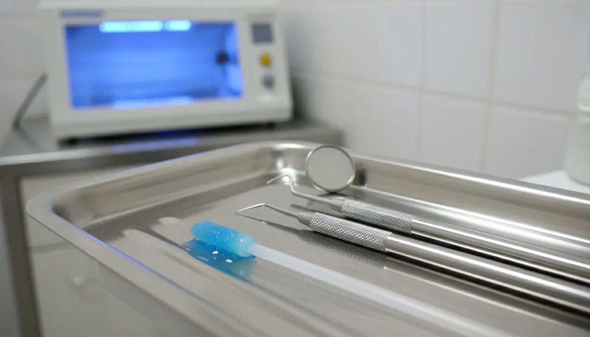 Detaliu clinic relevant pentru detartraj si periaj profesional pret la cabinet stomatologic