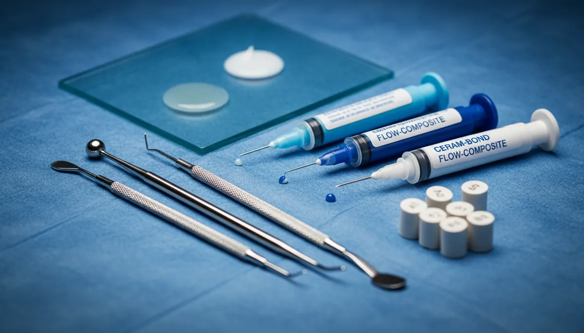 Detaliu clinic relevant pentru dinte de portelan la cabinet stomatologic