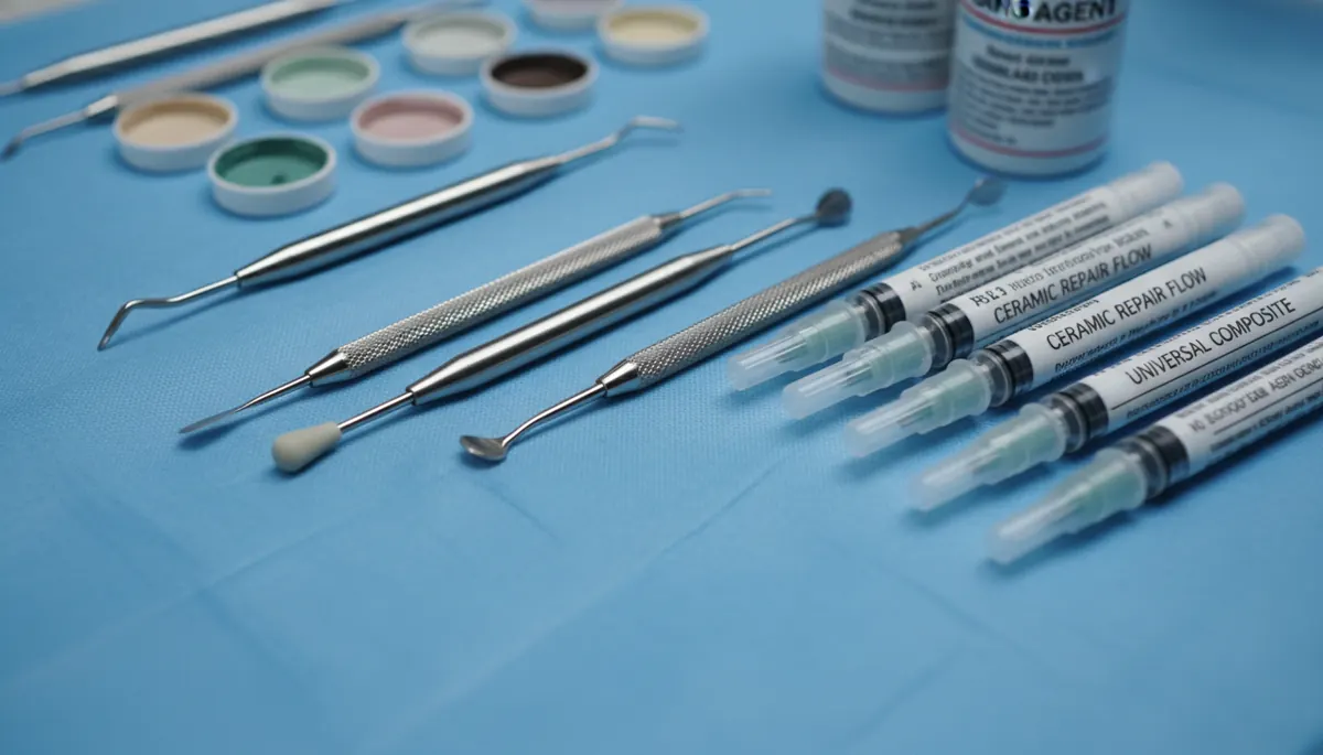 Detaliu clinic relevant pentru dinti transparenti la cabinet stomatologic