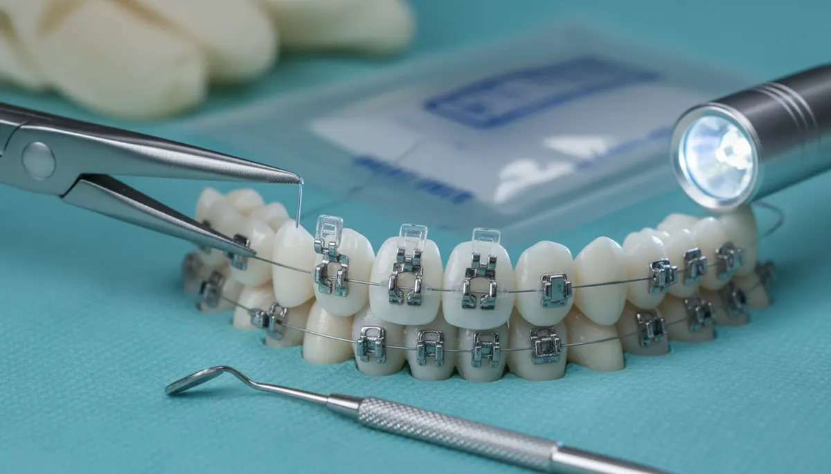 Detaliu clinic relevant pentru disjunctor maxilar la cabinet stomatologic