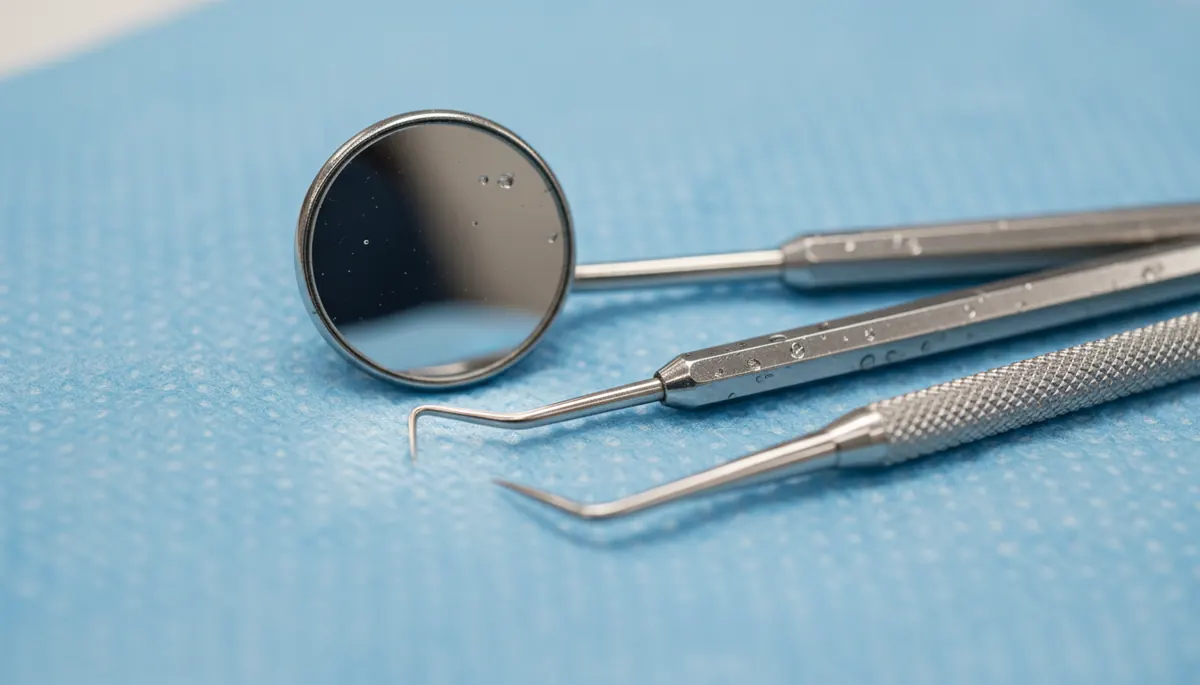 Detaliu clinic relevant pentru doctor dental la cabinet stomatologic