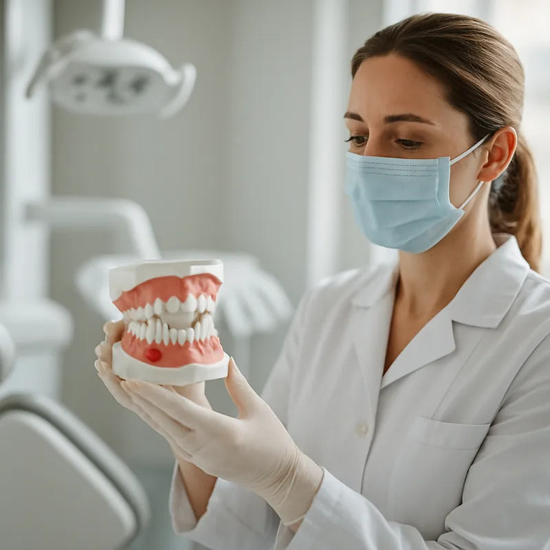 Comparație între abcesul periapical de la vârful rădăcinii și abcesul parodontal dintr-o pungă profundă, cele două cauze ale fistulei gingivale