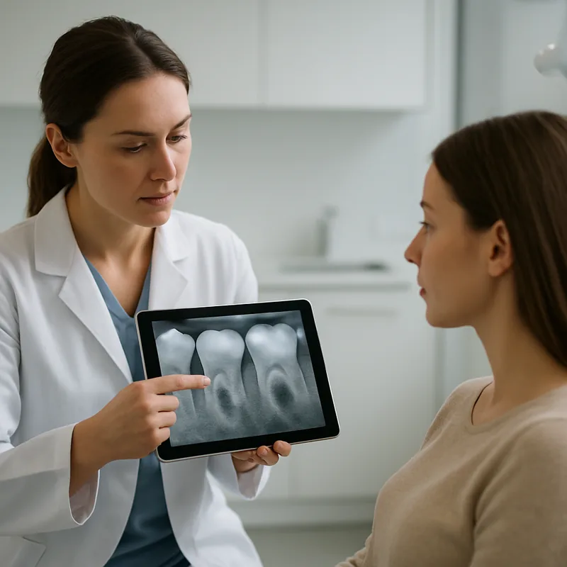 Ilustrație radiologică a unor aspecte periapicale, fără confirmarea tipului histologic din imagine