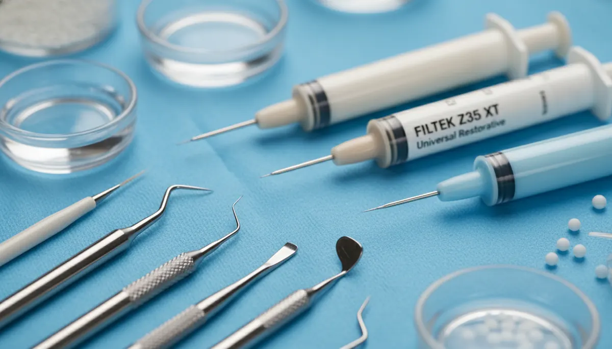 Detaliu clinic relevant pentru imbracare dinte la cabinet stomatologic
