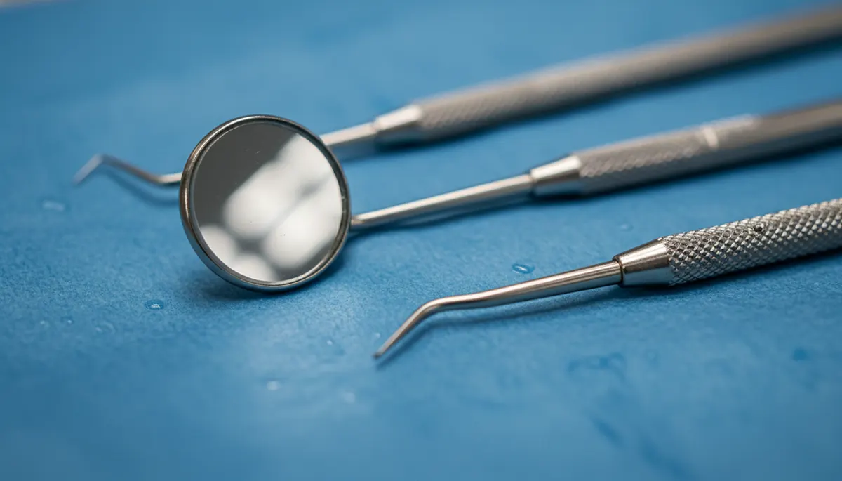 Detaliu clinic relevant pentru molari la cabinet stomatologic