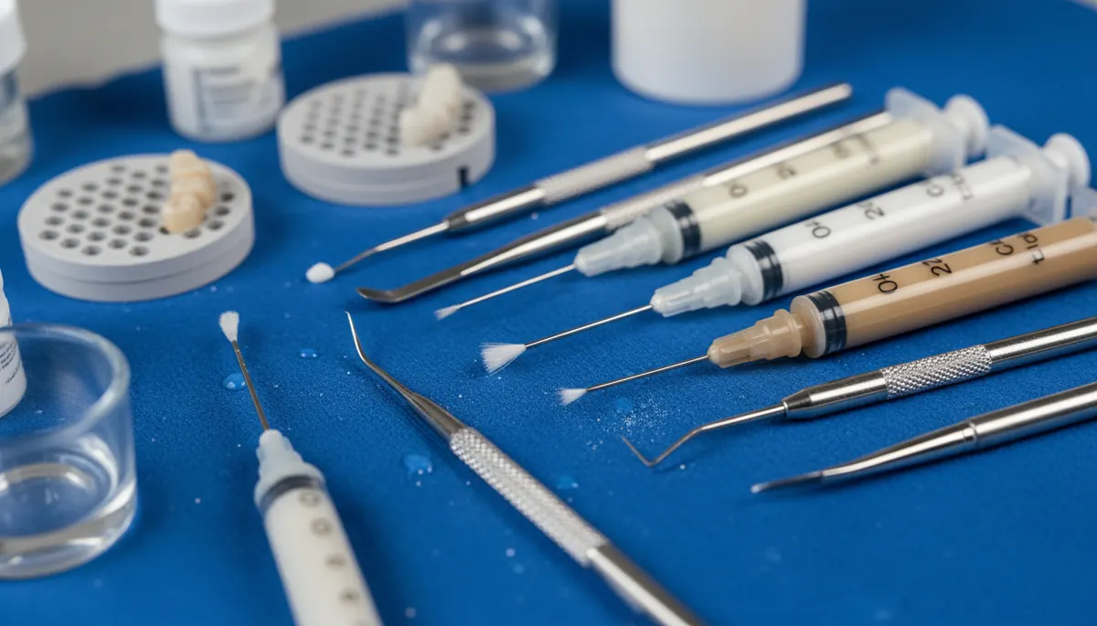 Detaliu clinic relevant pentru pivot de sticla la cabinet stomatologic