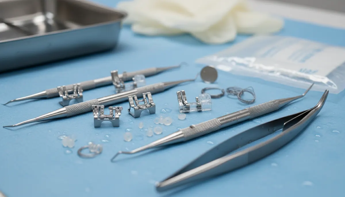 Detaliu clinic relevant pentru retainer la cabinet stomatologic