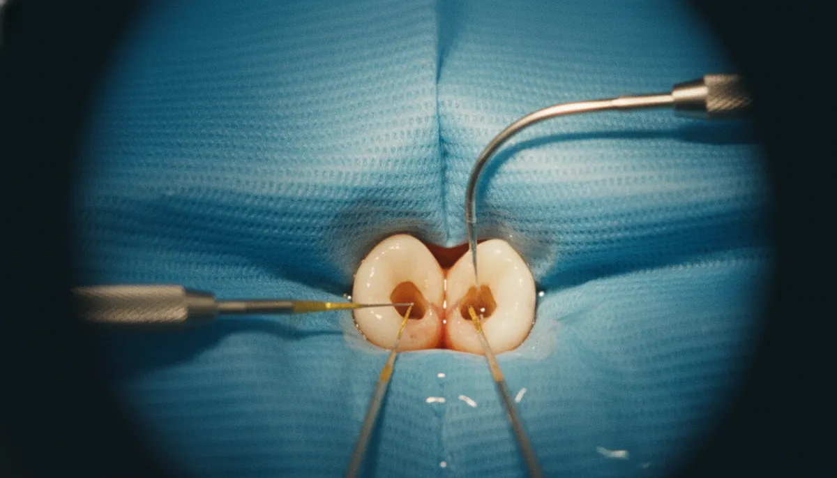 Detaliu clinic relevant pentru retratament endodontic la cabinet stomatologic