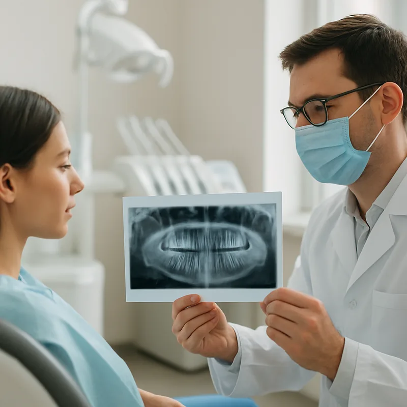 Radiografie panoramică de control în timpul tratamentului ortodontic pentru evaluarea rădăcinilor dentare