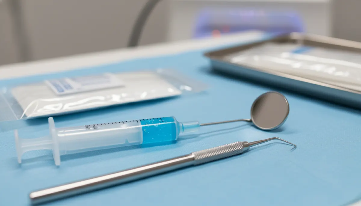 Detaliu clinic relevant pentru sigilare dinti copii la cabinet stomatologic