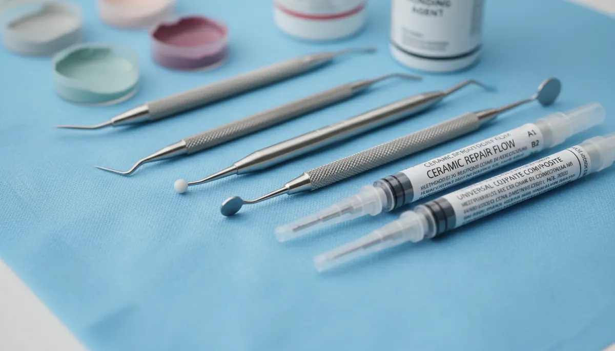 Detaliu clinic relevant pentru solutie albit dintii la cabinet stomatologic
