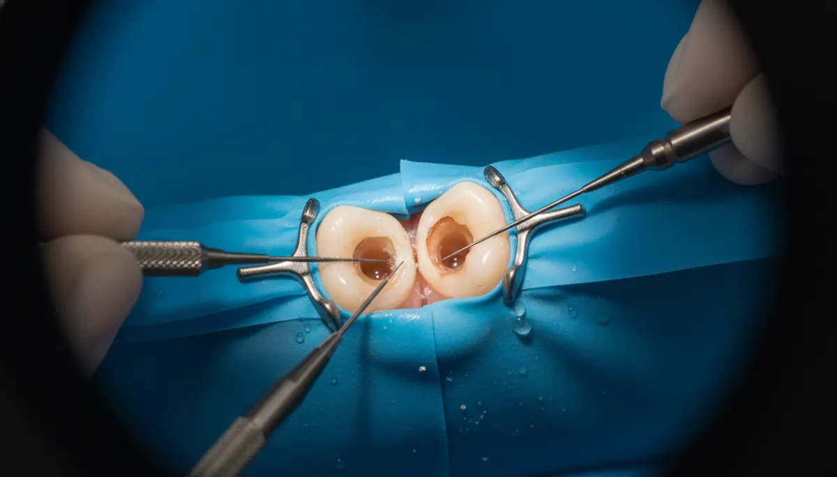 Detaliu clinic relevant pentru tratament canal dentar pret la cabinet stomatologic